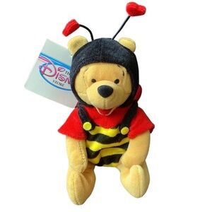 Disney Bee Pooh Bean Bag Plush 8” NWT